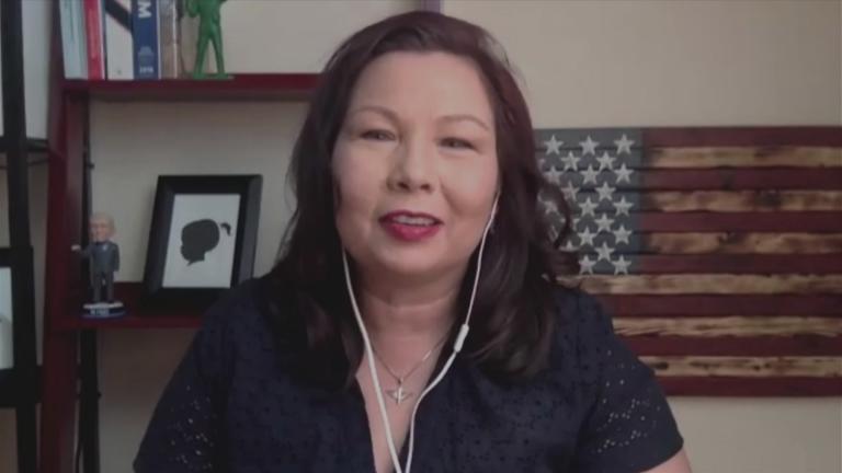 Illinois U.S. Sen. Tammy Duckworth appears on “Chicago Tonight” via Zoom on Wednesday, July 15, 2020. (WTTW News)