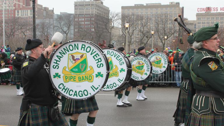 The Shannon Rovers Irish Pipe Band performs in Chicago. (Facebook photo)