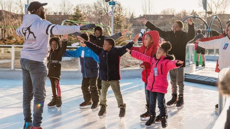 A skating session at Howard Park in South Bend, Indiana, with the Diversify Ice Fellowship and Foundation. (diversify_ice / Instagram)