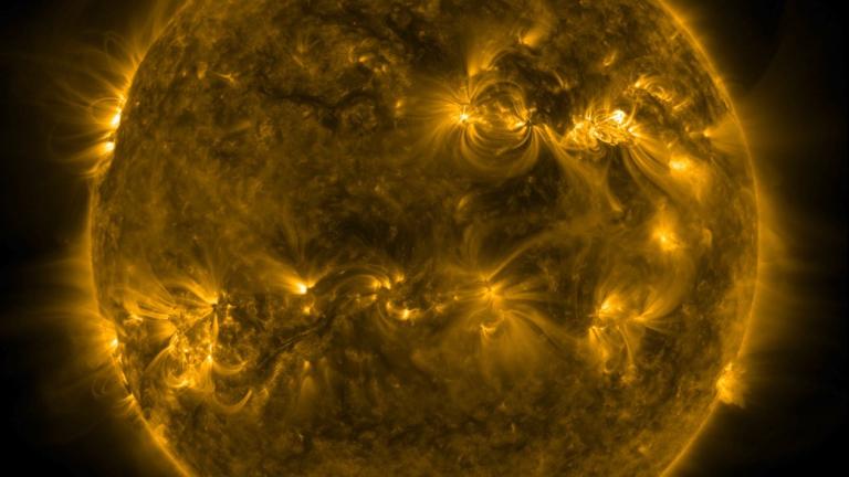 A still image of Wednesday’s solar flare, March 30, 2022. (NASA)