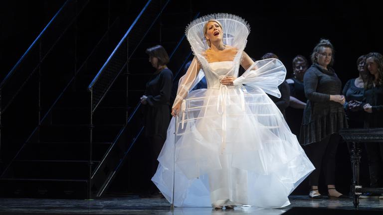 Sondra Radvanovsky in “The Three Queens.” (© Todd Rosenberg Photography 2019)