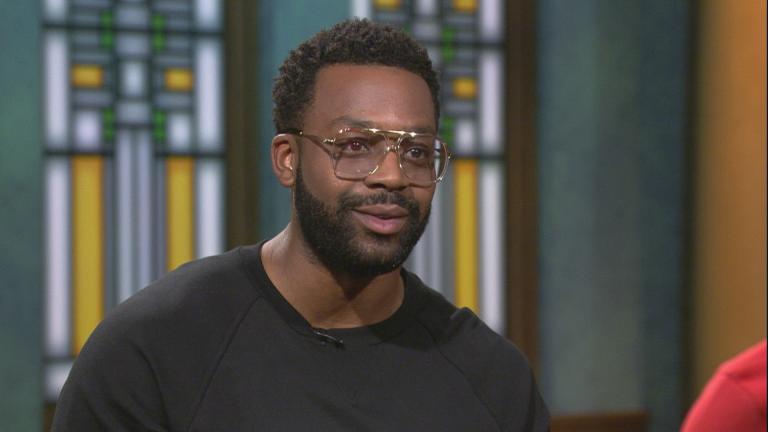 Actor LaRoyce Hawkins of “South Side” appears on “Chicago Tonight” on Sept. 12, 2019.