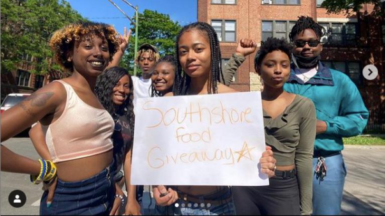 Kierra Wooden (center holding sign) started Southside Cleanup following last summer’s looting, and her mission keeps expanding. (Southside Cleanup / Instagram)