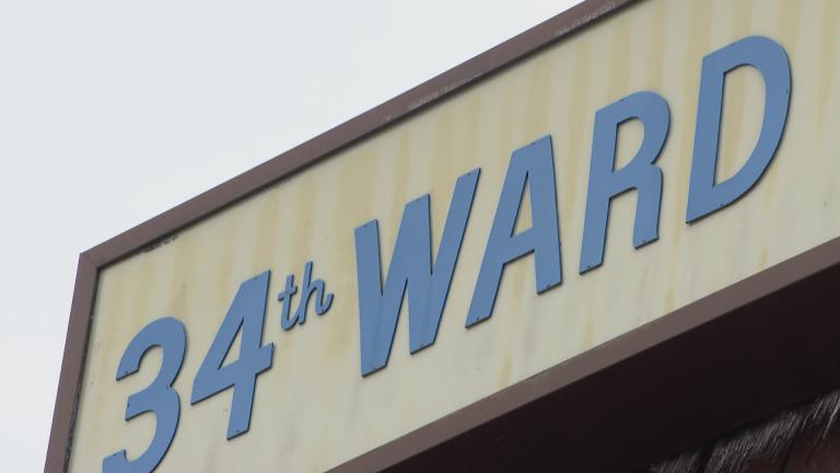 Outside Ald. Carrie Austin’s 34th Ward office at 111th and Halsted streets on the city’s South Side on Wednesday, June 19, 2019. (WTTW News) 