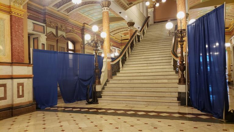 The statehouse is quiet on the eve of a special session. (Amanda Vinicky / WTTW News)