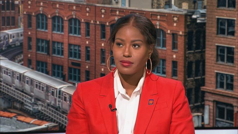 Chicago Teachers Union President Stacy Davis Gates appears on "Chicago Tonight: Black Voices" on April 16, 2025. (WTTW News)