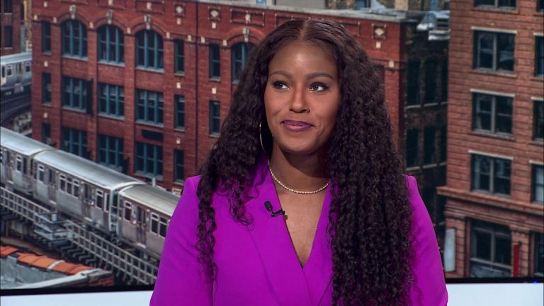 Chicago Teachers Union President Stacy Davis Gates appears on “Chicago Tonight: Black Voices” on Aug. 20, 2025. (WTTW News)