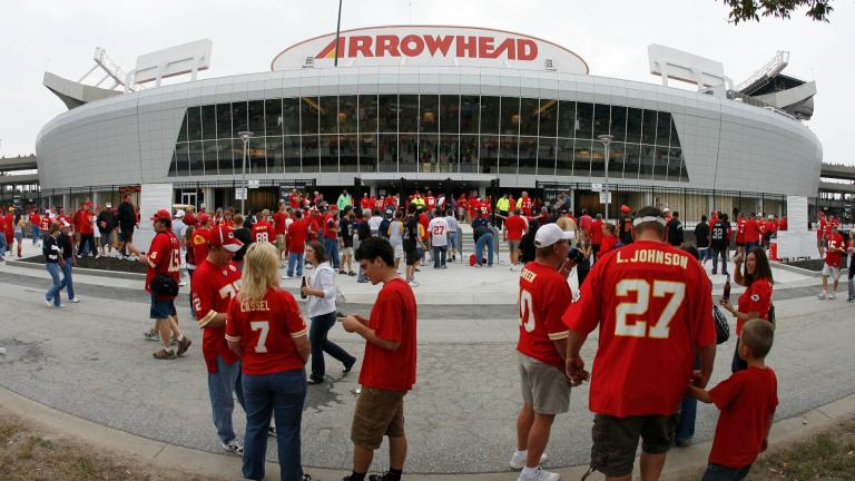 Kansas City Chiefs fans gather outside Arrowhead Stadium before a NFL football game against the Oakland Raiders Sunday, Sept. 20, 2009 in Kansas City, Mo. (AP Photo / Ed Zurga, File)