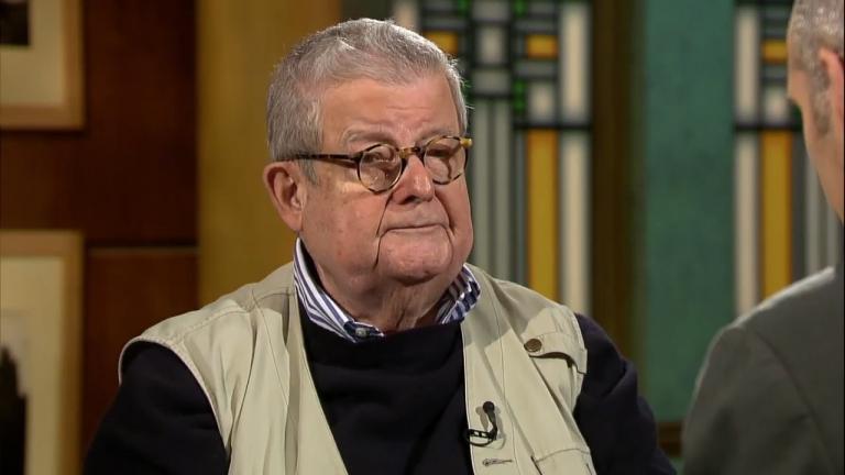 Stanley Tigerman appears on “Chicago Tonight” on Oct. 24, 2013.