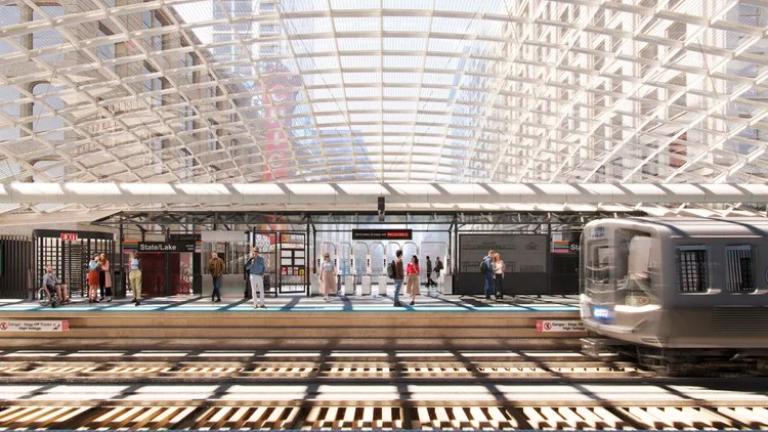 A rendering of the new State/Lake Loop station, set to open in 2029, replacing the current 130-year-old station. (Courtesy of Chicago Department of Transportation)