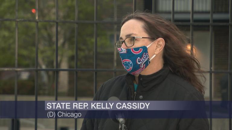 State Rep. Kelly Cassidy appears on “Chicago Tonight” on Tuesday, May 5, 2020. (WTTW News)
