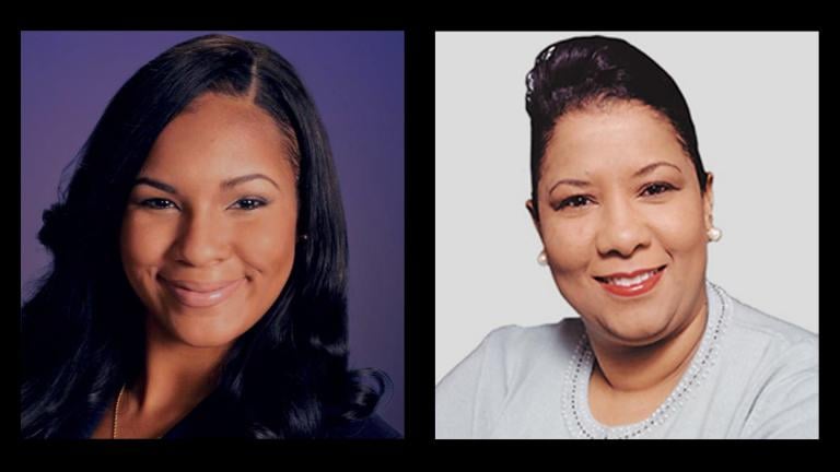 Aldermanic candidates for the 16th Ward: Stephanie Coleman, left, and incumbent Ald. Toni Foulkes. 