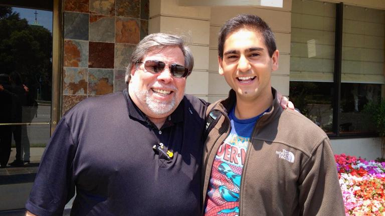 Apple co-founder Steve Wozniak, left, and author Alex Banayan. (Courtesy Alex Banayan)
