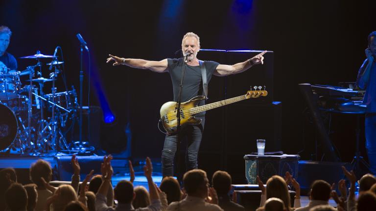 Sting performs at the Ravinia Festival Pavilion as part of his “My Songs Tour.” (Ravinia Festival / Patrick Gipson)