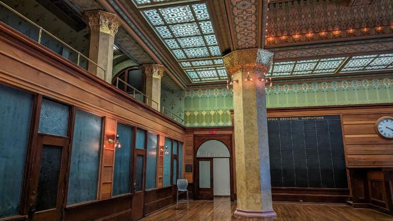 The Chicago Stock Exchange Trading Room, 1894 Dankmar Adler and Louis Sullivan, dismantled in 1972 and reconstructed 1977 Vinci-Kenney Architects, 111 S. Michigan Ave. (Eric Allix Rogers)