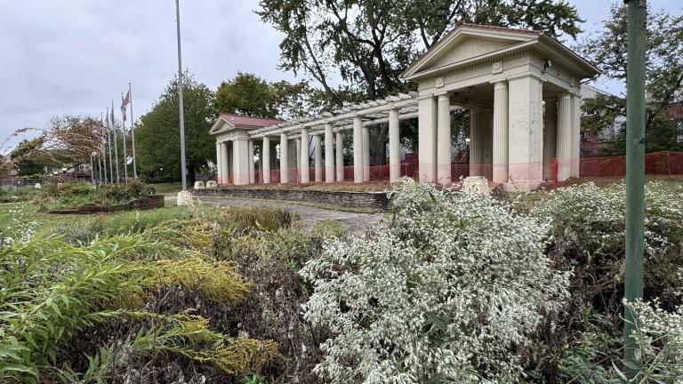 Historic Sears Sunken Garden is one of many green spaces providing unique access during the Open House Chicago weekend. (Patty Wetli / WTTW News)