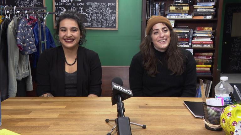 Mony Bunni (L) and Kristina Magro (R), the founders of Support Staff, both of whom are experienced in the hospitality industry, say they’re filling a need that has gone unaddressed for too long. (WTTW News)
