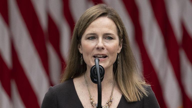 Judge Amy Coney Barrett speaks after President Donald Trump announced her as his nominee to the Supreme Court, in the Rose Garden at the White House, Saturday, Sept. 26, 2020, in Washington. (AP Photo / Alex Brandon)