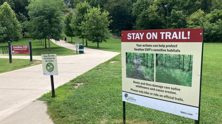 The Forest Preserve District of Cook County launched a campaign in 2023 to keep people off of "unofficial" trails, which were harming rare ecosystems. (Forest Preserve District of Cook County)