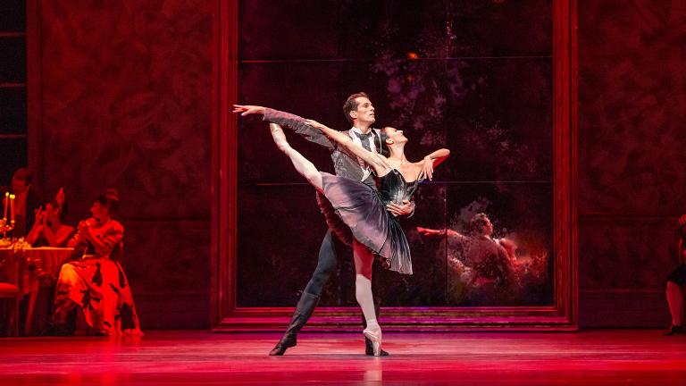 Joffrey Ballet dancers Victoria Jaiani and Dylan Gutierrez in “Swan Lake.” (Photo by Cheryl Mann)