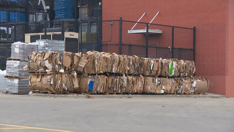 Unlike plastic, corrugated cardboard is highly recyclable. The Fibre Box Association says the industry’s recovery rate hovers around 90%. (WTTW News)