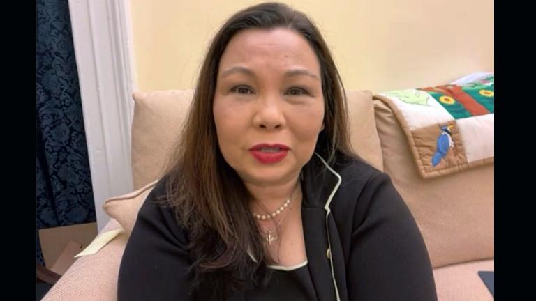 U.S. Sen. Tammy Duckworth speaks with “Chicago Tonight” via Zoom on Thursday, April 29, 2021. (WTTW News)