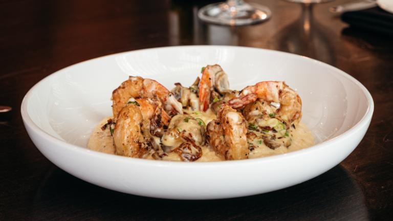 Shrimp and grits at Taste 222, one of the restaurants participating in Chicago Black Restaurant Week. Taste 222 will offer a $25 prix fixe menu. (Courtesy of Taste 222)