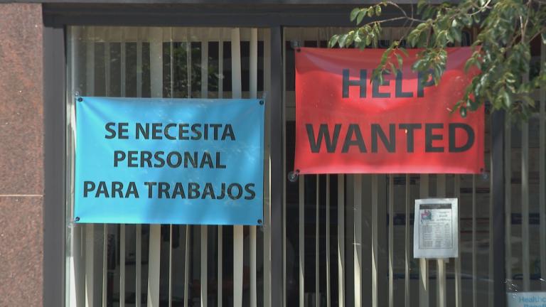 Help wanted signs. (WTTW News)