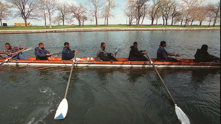 The Manley Crew on the water. © 1998 Heather Stone. Courtesy of Tribune Content Agency
