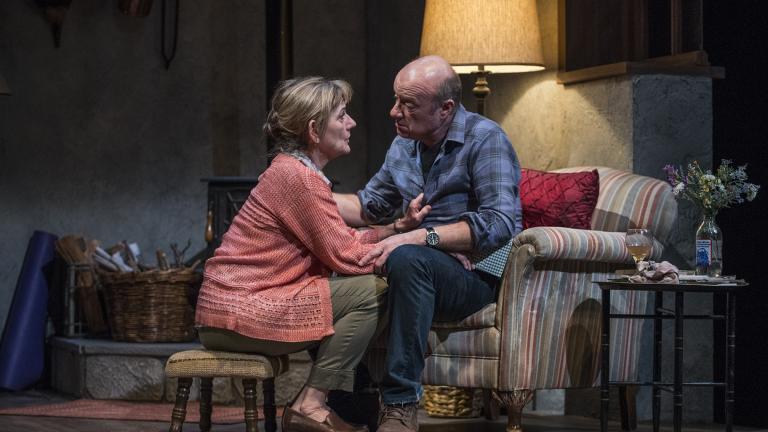 Janet Ulrich Brooks and Yasen Peyankov in Steppenwolf’s Chicago premiere production of “The Children” by Lucy Kirkwood. (Photo by Michael Brosilow)
