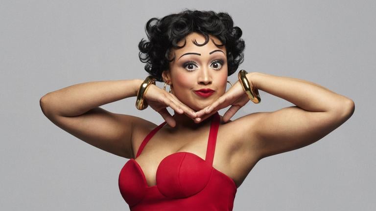 This image released by Boneau/Bryan-Brown shows Jasmine Amy Rogers, who will star in “BOOP! The Betty Boop Musical.” The production makes its debut this fall in Chicago with hopes that it can charm itself to Broadway. (Mark Seliger / Boneau / Bryan-Brown via AP)