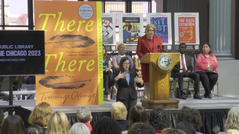 Chicago Public Library officials unveil "There There" as the 2023 One Book, One Chicago selection. (WTTW News)