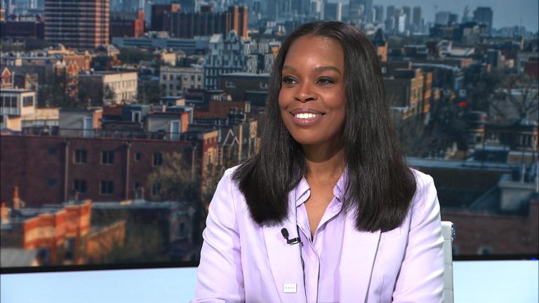 Toni Brooks appears on “Chicago Tonight” on Aug. 27, 2026. (WTTW News)