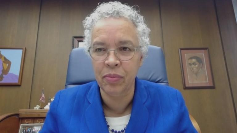 Cook County Board President Toni Preckwinkle appears on “Chicago Tonight” via Zoom on Monday, Sept. 14, 2020. (WTTW News)