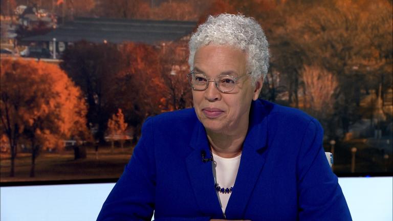Toni Preckwinkle appears on the Oct. 16, 2025, episode of "Chicago Tonight." (WTTW News)