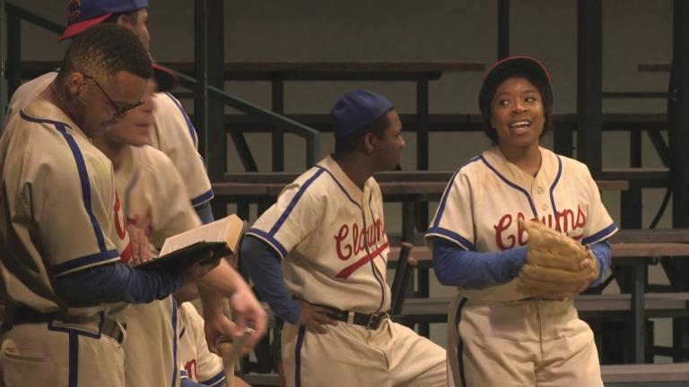 Actors in “Toni Stone” at the Goodman Theatre. (WTTW News)