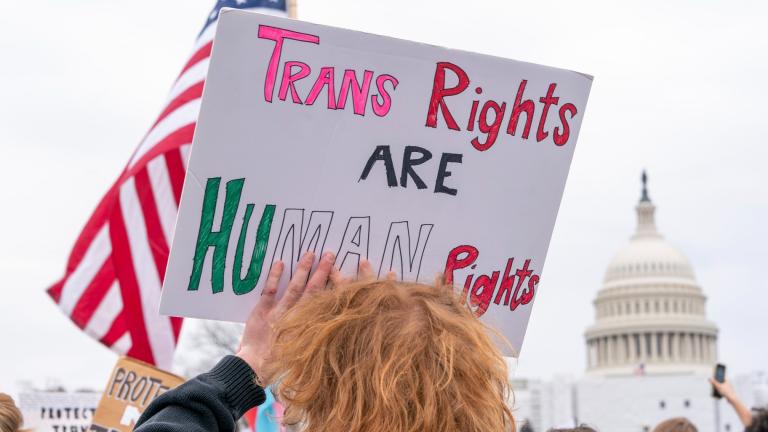 People attend a rally as part of a Transgender Day of Visibility, Friday, March 31, 2023, by the Capitol in Washington. (AP Photo / Jacquelyn Martin, File)