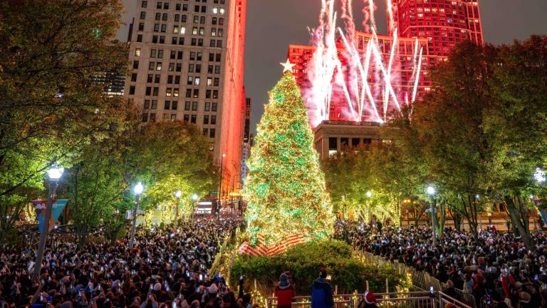 Chicago's 2024 tree lighting ceremony in Millennium Park. (Patrick L. Pyszka / City of Chicago)