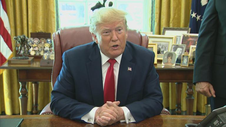 “I think a lot of restraint has been shown by us. A lot of restraint. That doesn’t mean we’re going to show it in the future,” President Donald Trump said Monday, June 24, 2019 in announcing new economic sanctions against Iran.