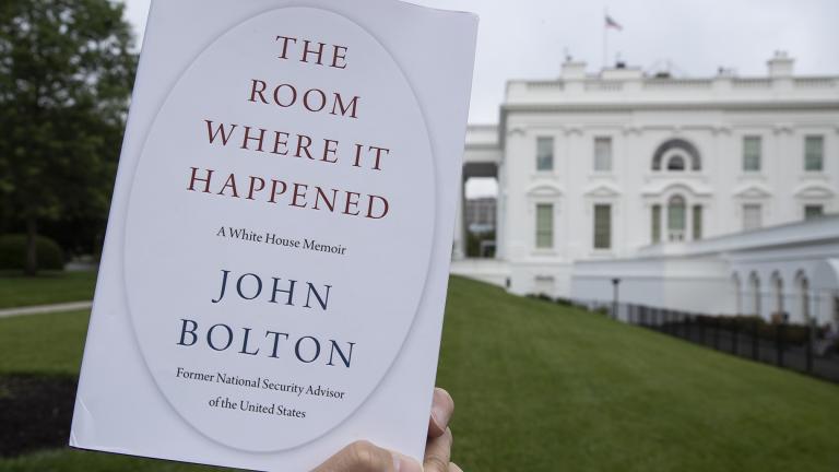 A copy of “The Room Where It Happened,” by former national security adviser John Bolton, is photographed at the White House, Thursday, June 18, 2020, in Washington. (AP Photo / Alex Brandon)