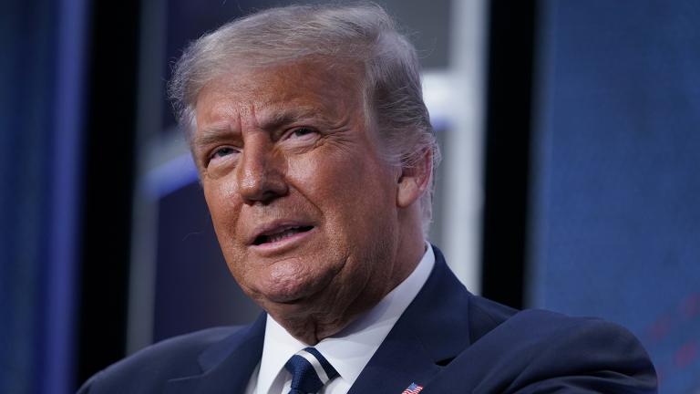 President Donald Trump speaks to the 2020 Council for National Policy Meeting, Friday, Aug. 21, 2020, in Arlington, Va. (AP Photo / Evan Vucci)