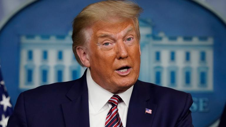 President Donald Trump speaking during a news conference at the White House, Sunday, Sept. 27, 2020, in Washington. (AP Photo / Carolyn Kaster)