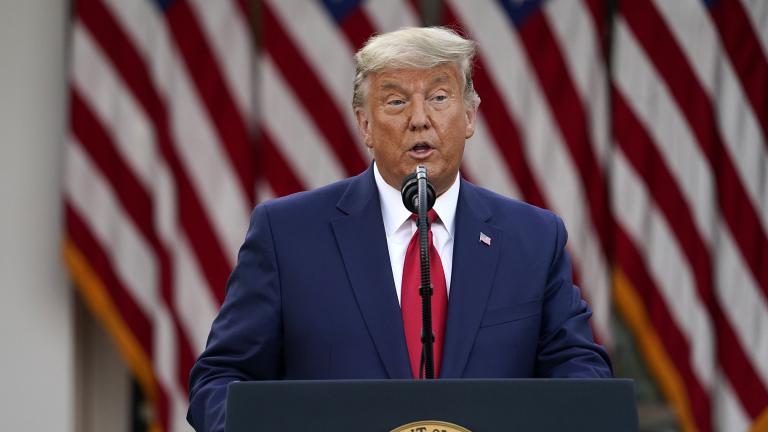 President Donald Trump speaks in the Rose Garden of the White House, Friday, Nov. 13, 2020, in Washington. (AP Photo / Evan Vucci)