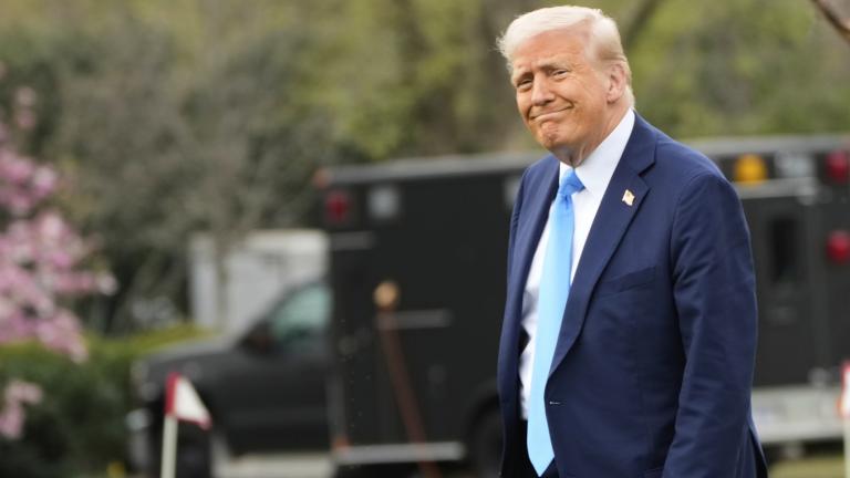 resident Donald Trump walks from the Oval Office to board Marine One on the South Lawn of the White House en route to Florida, Friday, March 28, 2025, in Washington. (AP Photo / Mark Schiefelbein)
