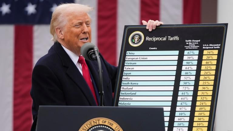 President Donald Trump speaks during an event to announce new tariffs in the Rose Garden at the White House, Wednesday, April 2, 2025, in Washington. (AP Photo / Mark Schiefelbein)