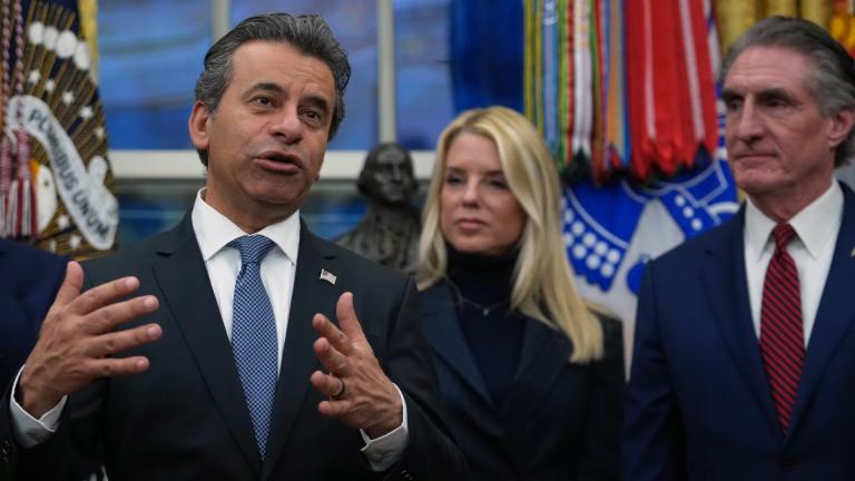 Dr. Marty Makary, commissioner of the Food and Drug Administration speaks at an event on addiction recovery in the Oval Office of the White House, Thursday, Jan. 29, 2026, in Washington, as Attorney General Pam Bondi and Interior Secretary Doug Burgum listen. (AP Photo / Allison Robbert)