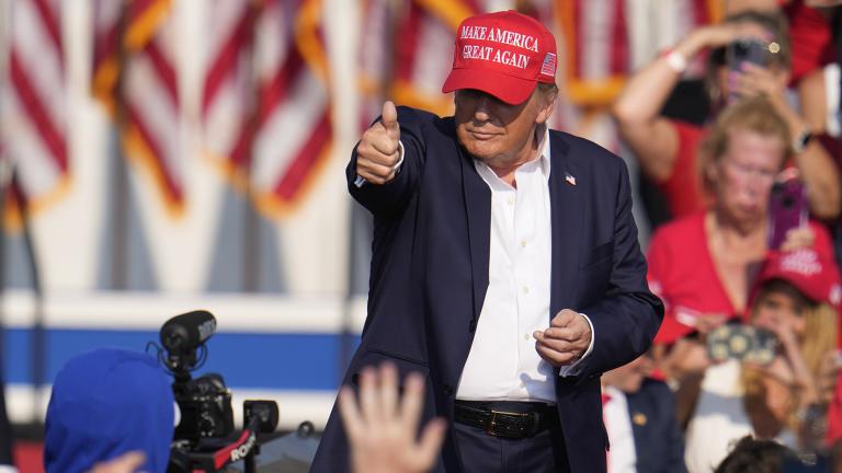 Republican presidential candidate former President Donald Trump speaks at a campaign event in Butler, Pa., July 13, 2024. (AP Photo / Gene J. Puskar, File)