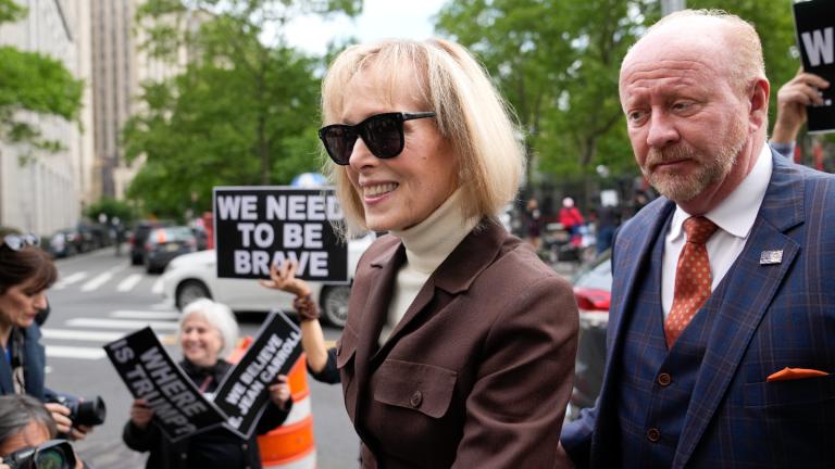 E. Jean Carroll arrives at Manhattan federal court, Tuesday, May 9, 2023, in New York. (AP Photo / John Minchillo)