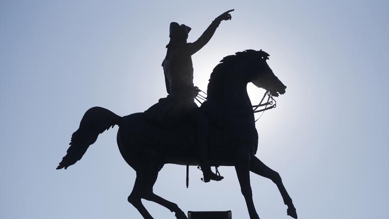 This Jan. 27, 2017 file photo shows a statue of George Washington in Richmond, Va. (AP Photo / Steve Helber)