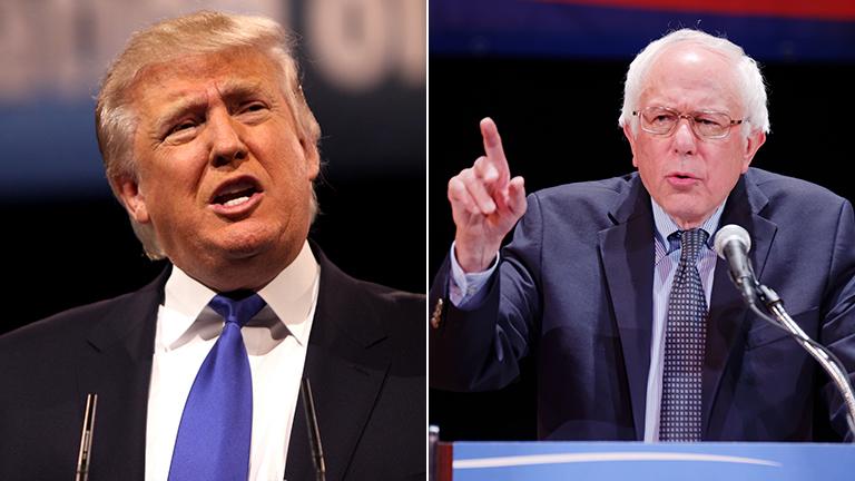 Donald Trump (Gage Skidmore / Flickr) and Bernie Sanders (Michael Vadon / Flickr)